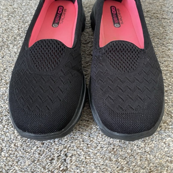 Skechers Gogamat Walking Shoes 8.5 EU 38.5 Black Flat Cushioned Casual Comfort - Picture 5 of 8